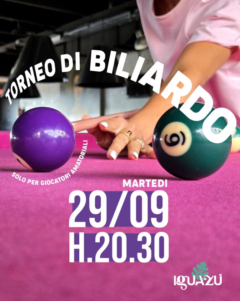 TORNEO BILIARDO SETTEMBRE